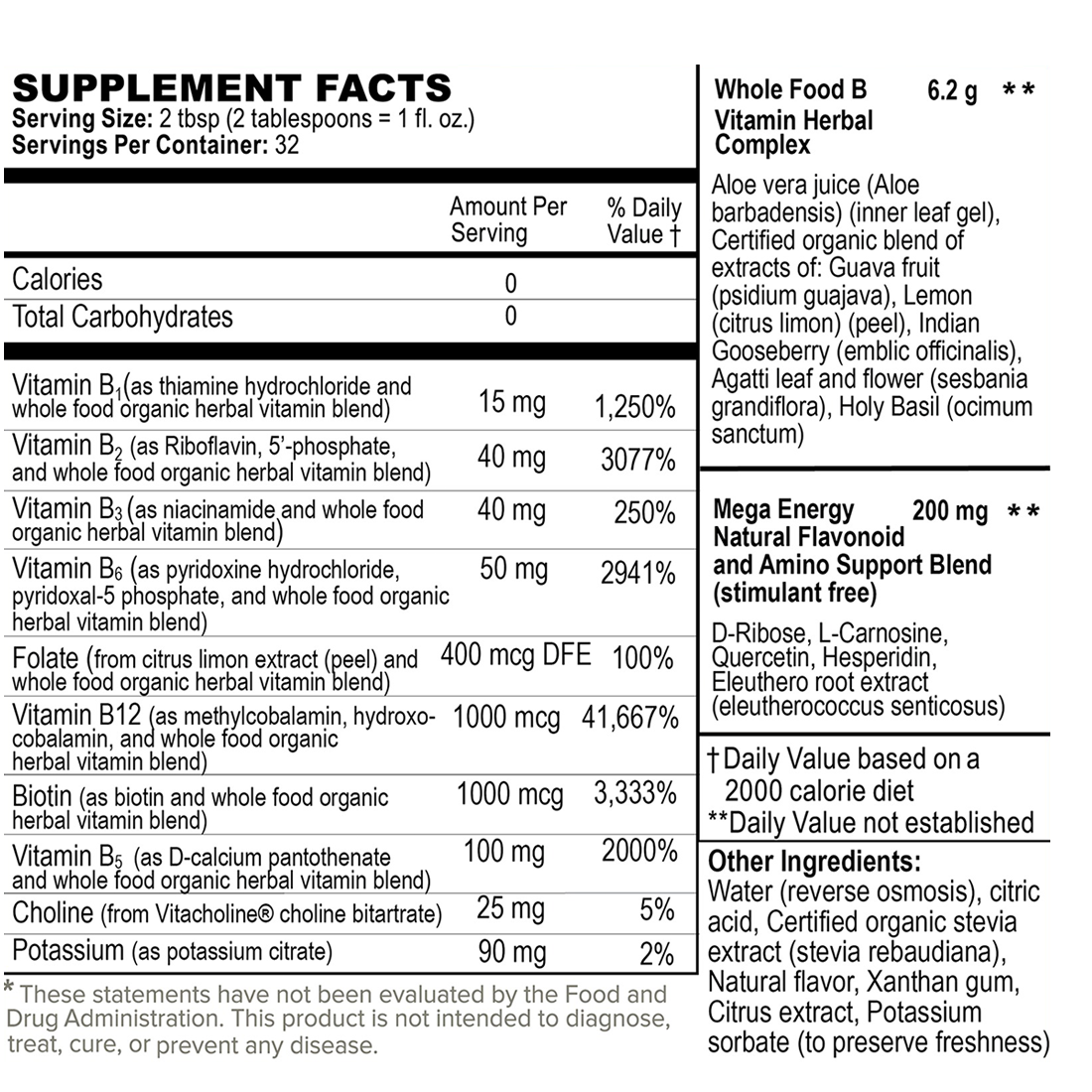Mega Energy Liquid B-Complex