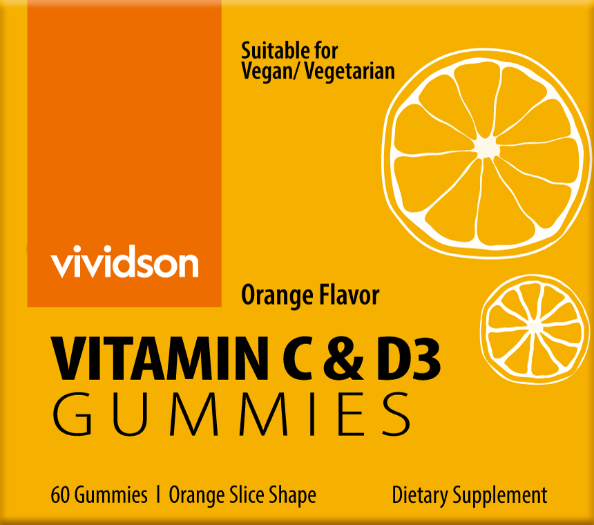 Vitamin C & D3 Gummies-Orange Flavor