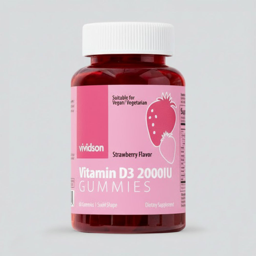 Vitamin D3 2000IU Gummies-Strawberry Flavor