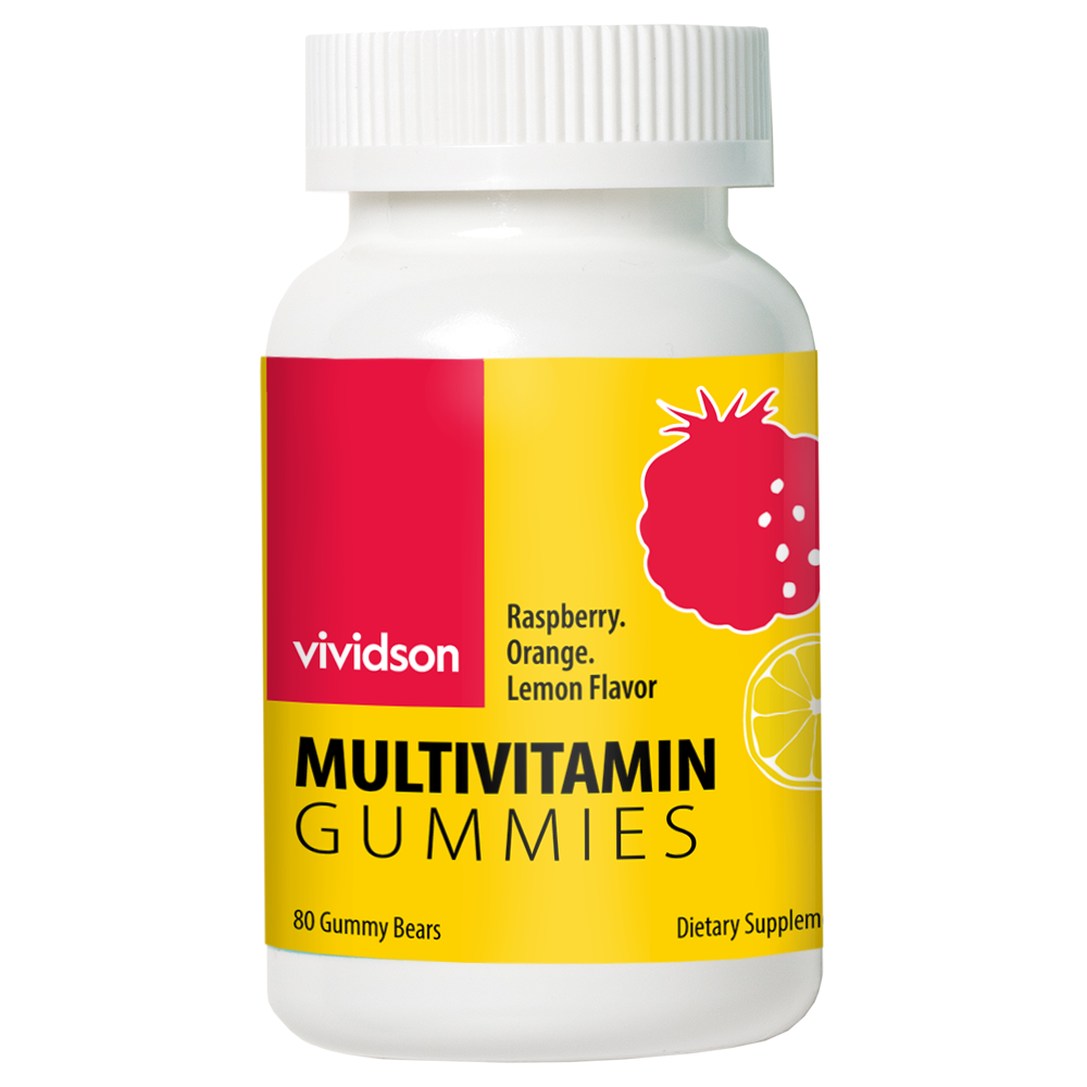 Multivitamin Gummies-Raspberry Orange Lemon Flavor